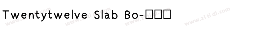 Twentytwelve Slab Bo字体转换